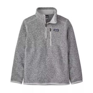 Patagonia Girl Heathered Gray Fleece Pullover Size Small 7-8